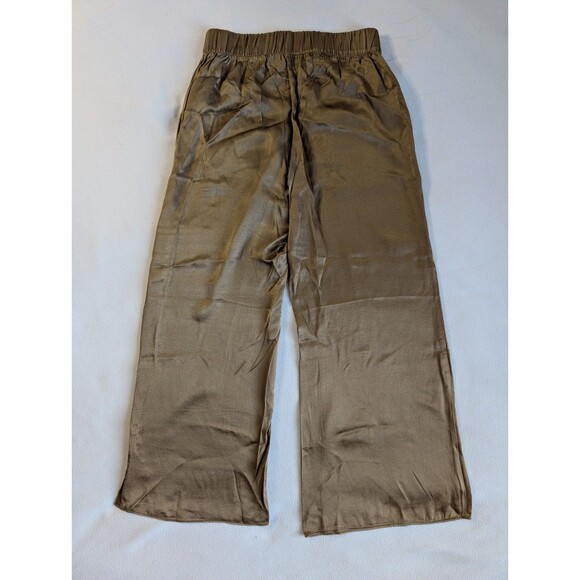 J.Crew Astrid Wide Leg Pant Luster Crepe Bronze Size 4 Elastic Waist Old Money - Picture 3 of 12